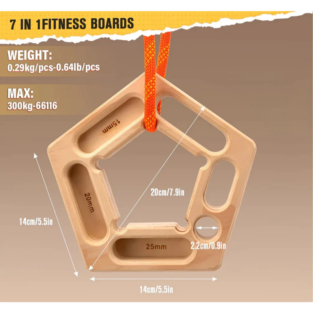 Wooden Finger Strength Training Board - 1 Pair - Image 3